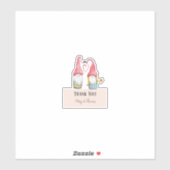 kerstknomes in Love Waterverf handbeschilderd Sticker (Vel)