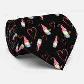 kerstknomes in Love Waterverf handbeschilderd Stropdas (Opgerold)