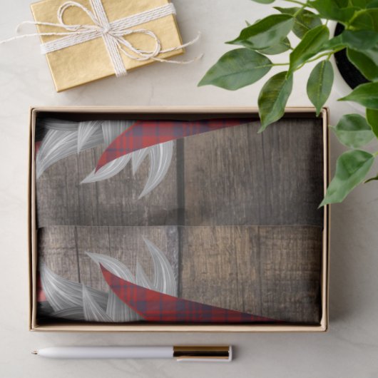 kerstknomes Seizoensgroet Rustic Wood Tissuepapier (Geschenk)