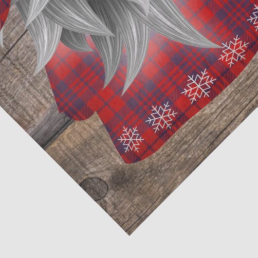 kerstknomes Seizoensgroet Rustic Wood Tissuepapier (Detail)