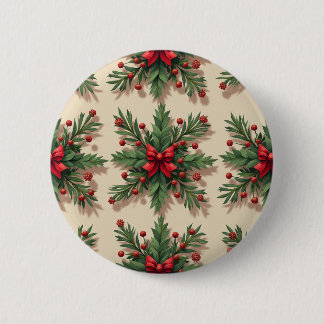 kerstknop ronde button 5,7 cm