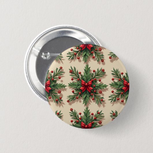 kerstknop ronde button 5,7 cm (Voorkant /achterkant)