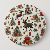 Kerstknoppen Ronde Button 4,0 Cm (Voorkant)