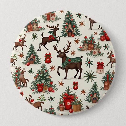Kerstknoppen Ronde Button 4,0 Cm (Voorkant)