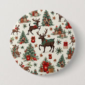 Kerstknoppen Ronde Button 7,6 Cm (Voorkant)