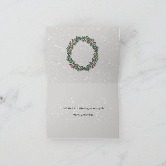 Kerstknuffel Bedankkaart (Binnen)