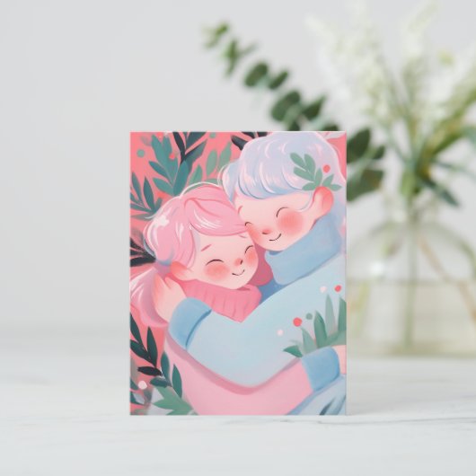 Kerstknuffel Briefkaart (Staand voorkant)