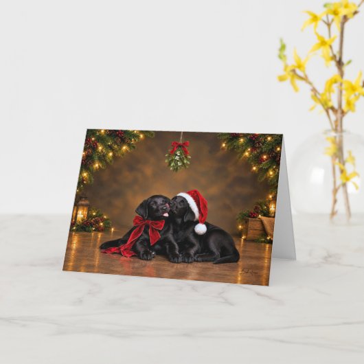 Kerstknuffels Kaart (Gele Bloem)