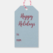 Kerstknuffels Teddy Bear en Snowman Cadeaulabel (Achterkant)