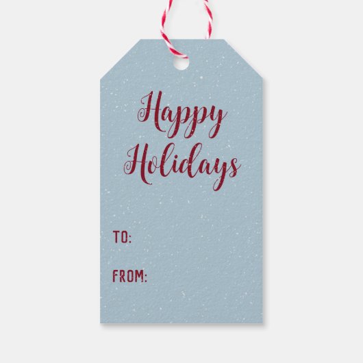 Kerstknuffels Teddy Bear en Snowman Cadeaulabel (Achterkant)