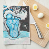 Kerstknuffels van de Yeti Theedoek (Quarter Fold)