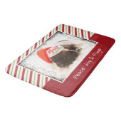 Kerstknuppel in Santa Hat met kerstlampjes Badmat (Gekanteld)