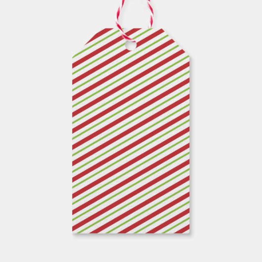 Kerstknuppel in Santa Hat met kerstlampjes Cadeaulabel (Achterkant)