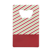 Kerstknuppel in Santa Hat met kerstlampjes Creditkaart Flessenopener (Achterkant)