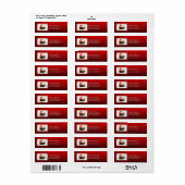 Kerstknuppel in Santa Hat met kerstlampjes Etiket (Full Sheet)