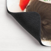 Kerstknuppel in Santa Hat met kerstlampjes Muismat (Hoek)