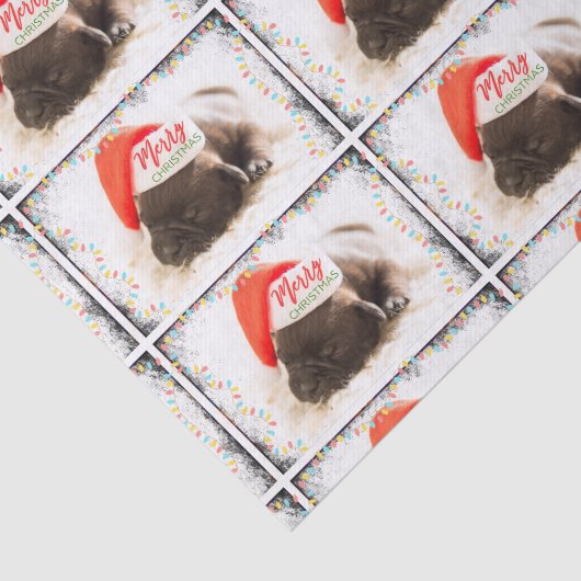 Kerstknuppel in Santa Hat met kerstlampjes Tissuepapier (Detail)