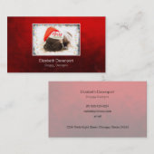 Kerstknuppel in Santa Hat met kerstlampjes Visitekaartje (Voorkant / Achterkant)