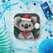 KerstKoala 1 Papieren Bordje (Feest)