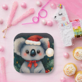 KerstKoala 1 Papieren Bordje (Feest)