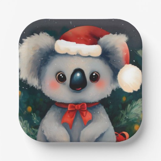 KerstKoala 1 Papieren Bordje (Voorkant)
