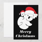 KerstKoala-Beren Feestdagenkaart (Voorkant / Achterkant)
