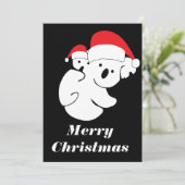 KerstKoala-Beren Feestdagenkaart (Staand voorkant)