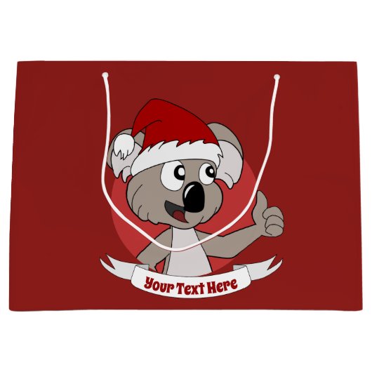 kerstkoala cartoon grote cadeautas (Voorkant)