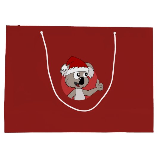 kerstkoala cartoon grote cadeautas (Achterkant)