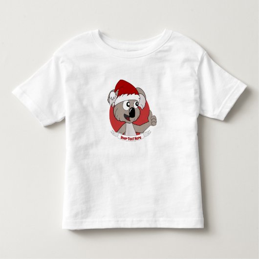 Kerstkoala-cartoon Kinder Shirts (Voorkant)