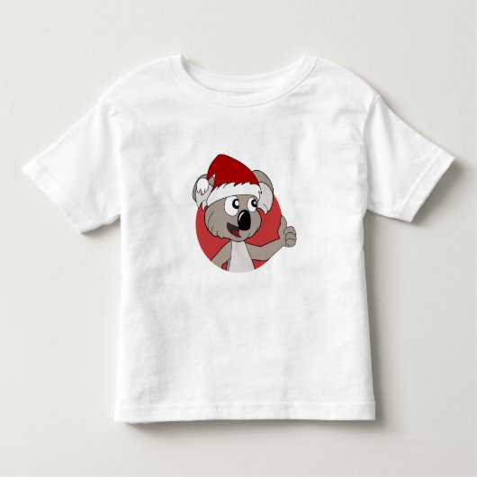 Kerstkoala-cartoon Kinder Shirts (Voorkant)