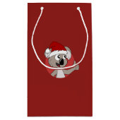 Kerstkoala-cartoon Klein Cadeauzakje (Achterkant)