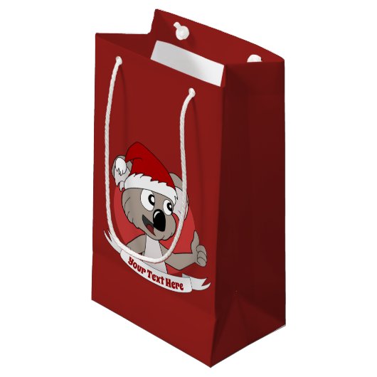 Kerstkoala cartoon kleine cadeautas (Voorkant Gekanteld)