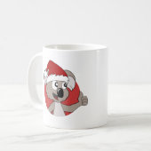Kerstkoala cartoon koffiemok (Voorkant links)