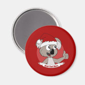 Kerstkoala-cartoon Magneet (Voorkant / Achterkant)