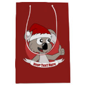 Kerstkoala cartoon middelmatige cadeautas (Voorkant)