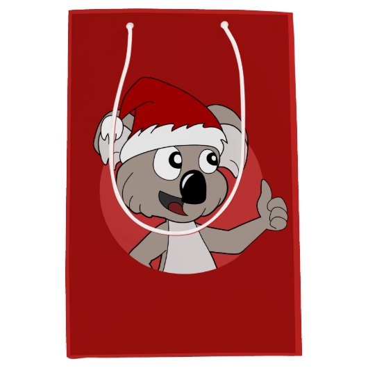 Kerstkoala cartoon middelmatige cadeautas (Voorkant)