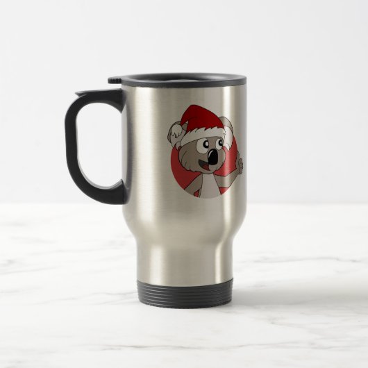 Kerstkoala-cartoon Reisbeker (Links)