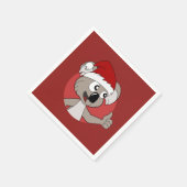 Kerstkoala-cartoon Servet (Hoek)