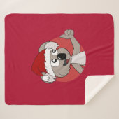 Kerstkoala-cartoon Sherpa Deken (Voorkant (horizontaal))
