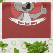 Kerstkoala-cartoon Theedoek (Gevouwen)