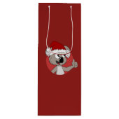 Kerstkoala-cartoon Wijn Cadeautas (Voorkant)