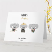 KerstKoalas Kaart (Gele Bloem)