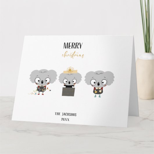 KerstKoalas Kaart (Voorkant)