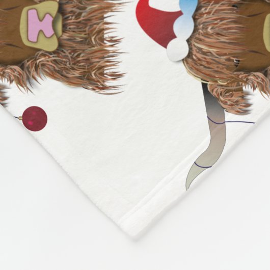kerstKoe Fleece Deken (Hoek)