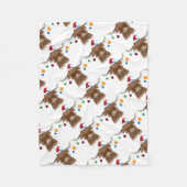 kerstKoe Fleece Deken (Voorkant)