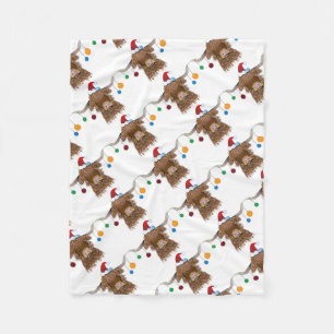 kerstKoe Fleece Deken