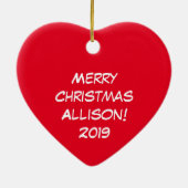 kerstKoe Funny Cartoon Kinderen Keramisch Ornament (Achterkant)