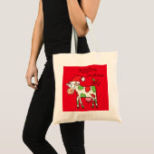 kerstKoe Funny Cartoon Kinderen Tote Bag (Voorkant (product))