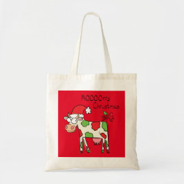 kerstKoe Funny Cartoon Kinderen Tote Bag
